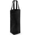 W620 Westford Mill Fairtrade Cotton Bottle Bag Black colour image